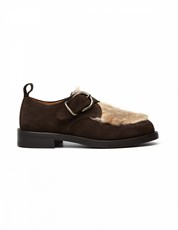 Hender Scheme Monk Shoes with Rabbit Fur Decor 117507
